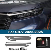 For Honda CR-V/HR-V/Vezel/Civic/Accord/Fit/Jazz/Pilot TPU Headlight Protective Film Smoke Black Anti-Scratch Vinyl Wrap Cover For CR-V 22-25 SMK