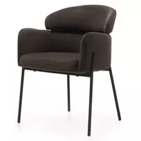 Valgomojo kėdė Granda, aksominė, šokolado / espresso spalvos