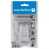 Įkroviklis - everActive SC-100 USB Įkroviklis 5W 1A Lauko Nešiojamas Balta