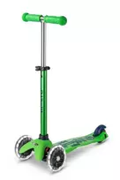 Paspirtukas Micro Mini Deluxe Green Blue LED