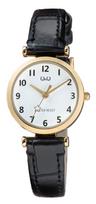 Watch Analog Star Waterproof Spherical Glass Leather Strap Black [Citizen Q&Q] Q&Q Q03A-002PK Women's juoda