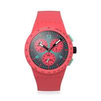 NEW CHRONO PLASTIC PARADISO KINETIKO SUSP100 Unisex Watch for Adults [Swatch] rožinė