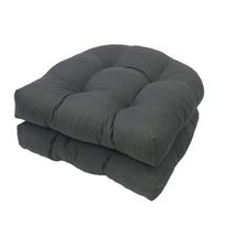 Kiemo rotango kėdė Storas sėdimasis čiužinys sodo sofai 48*48cm (Pair) tamsiai pilka spalva