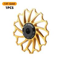 WEST BIKING Bike Guide Wheel CNC MTB Rear Derailleur 11T 13T Guide Pulley MTB Ceramic Bearing Jockey Pulley Wheel For 4/5/6MM 13T Gold