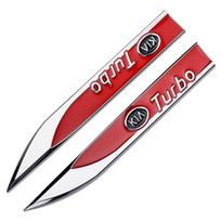 2Set Car Emblem Side Blade Stickers Decorative Fender Badge For KIA Sportage Ceed Sorento Cerato Optima Picanto Rio Soul K3 K5