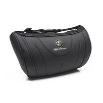 High-end Leather Car Seat Headrest Memory Foam Comfort Neck Pillow For Alfa Romeo 4C 159 166 Spider Giulia Giulietta 156 147 GT