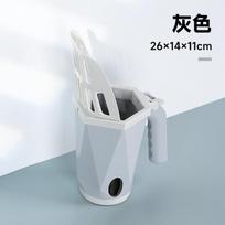 Pet integrated cat litter shovel set, cat dropper, cat litter bin bottom, detachable item with built-in garbage bag tamsiai pilka spalva