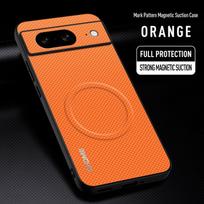 For Google Pixel 7A Case Luxury Car Magnetic Holder Phone Case For Google Pixel 7A 5G Pixel7A TPU Silicone Shockproof Back Cover For Pixel 7A oranžinė