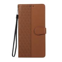 Wallet Case For Xiaomi Poco C65 Case Grid Pattern Leather Cover for Xiomi Poco C65 Protect Phone Cases PocoC65 C 65 Coque Fundas for Poco C65 ruda