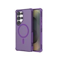 2 in 1 Matte Magsafe Magnetic Shockproof Phone Case For Samsung Galaxy S25 S26 Ultra S25 S26 Plus Skin-Feel Protective Cover Galaxy S26 Ultra violetinė