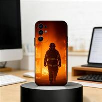 F-Fireman Firefighter Phone Case For Samsung S25,S24,S21,S22,S23,S30,Ultra,S20,Plus,Fe,Lite,Note,10,Black Cover Samsung S21 s305G