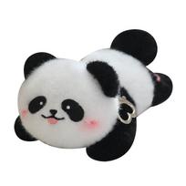 Panda sukamas pliušinis raktų pakabukas Kuprinės pakabukas Poros dovana PP medvilnė Trumpas pliušinis dekoras Giant Panda