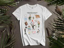 Gravity Falls veikėjų paslaptys Marškinėliai Vyrams Moterims Marškinėliai Viršus Marškinėliai Vyrams Moterims Marškinėliai Viršus Vyrams Moterims Unisex Marškinėliai K516 M gray