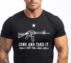 Texas Come And Take It T-Shirt Mens Womens Tees Top Border Security Lone Star 2A Texas Flag XL
