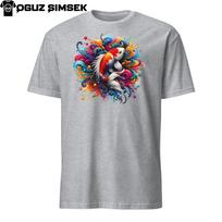 Vibrant Koi Carp Fish Unisex T-Shirt Mens Womens Tees Top: Colorful Splash Design, Short Sleeve Tee 4XL