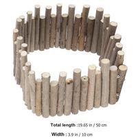 Hamster Cage Fence Natural Wood Bite-Resistant Small Pet Separating Fence Hamster Cage Ornament Decoration Pet pilka