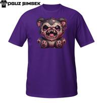 Creepy Teddy Bear T-Shirt Mens Womens Tees Top | Cute Horror Plush Design | Scary Kawaii Goth Tee 4XL