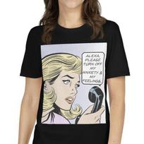 Funny Pulp Comic Art Blonde Girl Short-Sleeve Unisex T-Shirt Mens Womens Tees Top M