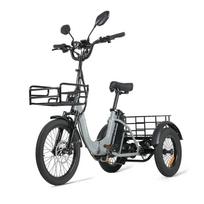 Cysum AG1 Pro Elektrinis triratis suaugusiems 750W variklis 48V 20AH baterija F 20×2.1 / R 16×3.0 KENDA padanga Elektrinis triratis