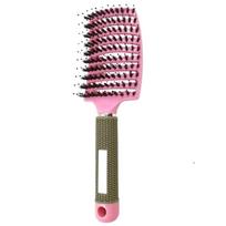 Wet Hair Use Magic Scalp Massage Hair Brush Curly Hair Design Styling Tool Hairdressing Tool Scalp Massage Comb Professional Use rožinė