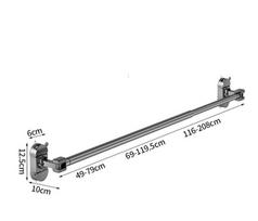 Suction cup clothes drying rack balcony telescopic clothes drying pole household non punching clothes drying blanket artifact 49-79cm pilka
