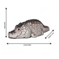 Chubby Little Crocodile Garden Ornament Home Dining Table Decoration Fun Resin Crafts Gift Mini Cute Crocodile Ornament