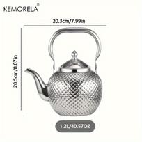 Hammered Spherical Stainless Steel Teapot Kettle 1.2/1.5/2L Capacity Silver Gold Color Cooker Stove Tea Kettles for Drinkware