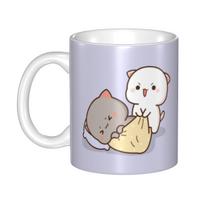 DIY You Are My Favourite Person Bubu Dudu Panda Bear Love Ceramic Mugs Personalized Peach Goma Coffee Cup Creative Gift 301-400ml