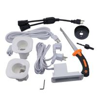 ABBY-In Wall Cable Management Kit For TV & Soundbar-Cord Concealer & Power Kit - Powers Devices & Hides All Cables US Plug