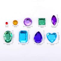 ABBY-Self-Adhesive Rhinestone Sticker Bling Craft Jewels Crystal Gem Stickers, Assorted Size, 10 Sheets (Multicolor 3) įvairiaspalvis