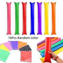 10pcs Inflatable Cheerstick Toy Cheer up Sticks Balloon Stick Clapper Cheering Stick Noise Maker Balloon Concert Party Gift