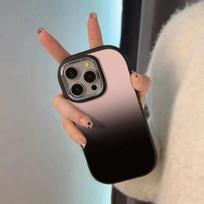 Two-tone pink black phone case suitable for iPhone 16 15 14 13 12 11 Pro/ Max/Plus anti-fingerprint shock-proof rear cover IPHONE15PRO