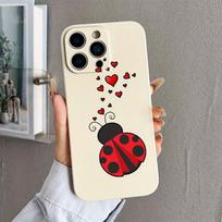 Love filled ladybug pattern phone case suitable for iPhone 16 15 14 13 12 11 Pro/Max/Plus shockproof soft case iphone 15promax