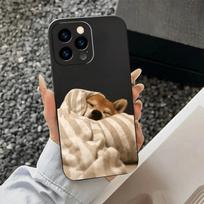 Sleeping Shiba Inu pattern mobile phone case suitable for iPhone 16 15 14 13 12 11 Pro/ Max /Plus anti-fall, soft and shockproof iphone 14pro