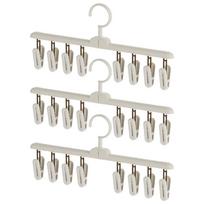 3 Pieces Non-Slip Sock Drying Rack Windproof Clothes Drying Rack Underwear Sock Clips  Dormitory smėlis