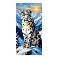 Snow Mountain Leopard Large Size Diamond Painting New Collection Animals Diy Full Drill Rhinestone Embroidery Mosaic Cross Stitch Kits Square drill 30x60cm