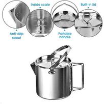 Outdoor Pot Coffee Maker Kettle Portable Lightweight Camping Cooking Pot 1.2L Cup For Camping Hiking Backpacking Boiling Water A