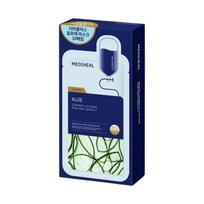 MEDIHEAL Derma Plus Aloe Hydrating Moisture Mask 10-Pack Set Soothing Balancing Facial Sheet Masks 22ml