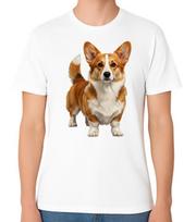Cute Corgi Dog Illustration Unisex T-Shirt Pet Lover Gift Tee S įvairiaspalvis