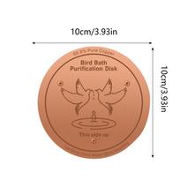Bird Bath Fountain Disk 10cm Water Purification Copper Disk Bird Bath Purifier Plate for Outdoor Garden Backyard Patio Farmhouse
