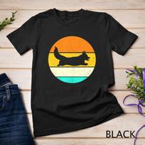 Cardigan Pembroke Welsh Corgi Silhouette Retro Vintage Gift Unisex T-Shirt Mens Womens Tees Top S