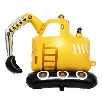 1 3D Excavator Aluminum Foil Balloon, Vehicle Balloon, Suitable for Construction-Themed Party Decorations, Construction Birthday Party Supplies Other