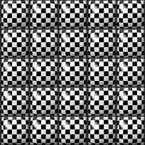 Black and White Square Foil Balloon Wall, 25 Pieces, 50 Black and White Squares, Polyester Film Balloons, Flat Balloon Backdrop for Other