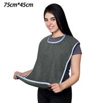 textureSenior Dining Protection Apron With Pocketed Bib Stain Resistant Elderly Eating Aid for Meal Servicedaily necessities one size