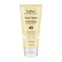 Babo Botanicals Daily Sheer Sunscreen SPF 40, 1.7 Oz (Pack of 4)