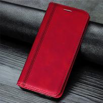 „Samsung A21S Case“ Magnetiniai odiniai atverčiami telefono dėklai, skirti „Samsung Galaxy A21S Case“, 6,5 colio A 21S A21 S prabangus piniginės dangtelis „Shell Fundas Coque Capa“ Samsung Galaxy A21S raudona