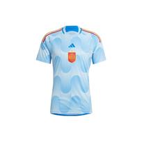 Adidas 2022 Qatar World Cup Emblem Printed Short Sleeve Soccer Uniform Spain Away Men Sports Wear Blue HE2020 S