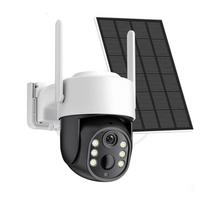 4MP WIFI Solar Camera PIR Human Detection Outdoor Security With Solar Panel PTZ Surveillance Camera iCsee Rechargeable Battery WIFI Camera