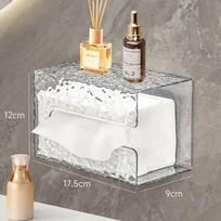 Veido servetėlių laikymo dėžutė, Sieninis servetėlių laikiklis, Namų vonios ir virtuvės apverstas servetėlių laikiklis Crystal white bag