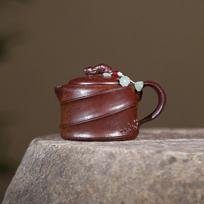 200ml Yixing Purple Clay Teapots Handmade Bamboo Joint Pot Raw Ore Wood-fired Porcelain Mud Kettle With Infuser Zisha Tea Set